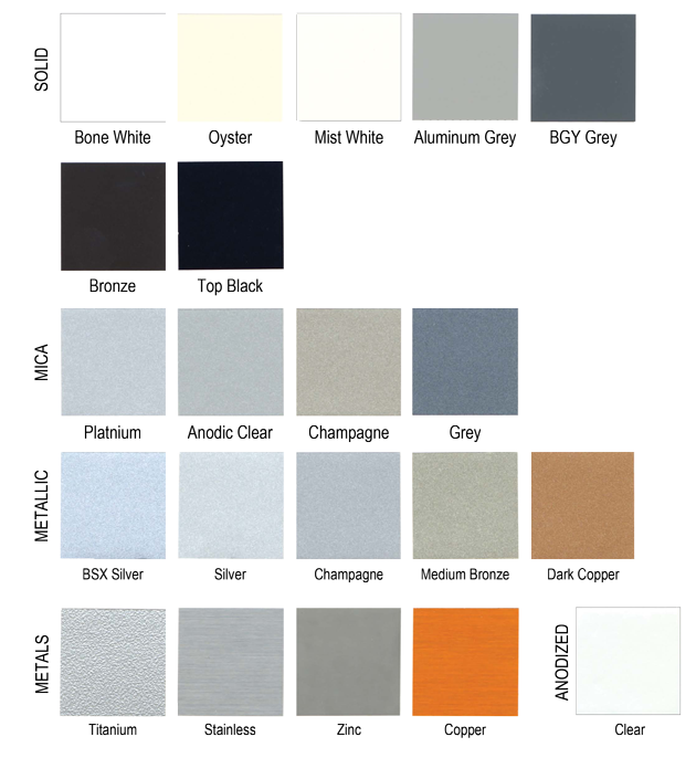 Centria Metal Panel Color Chart